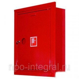 Встраиваемый закрытый пожарный шкаф ШПК-310 ВЗК красный