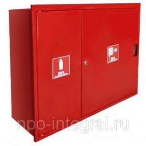 Встраиваемый пожарный шкаф ШПК-315 ВЗК красный