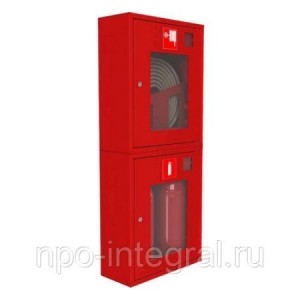 Навесной открытый пожарный шкаф ШПК-320 НОК красный